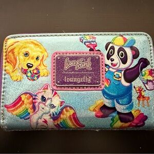 Lisa Frank Loungefly Colorful Animal Wallet with Rainbow Accents